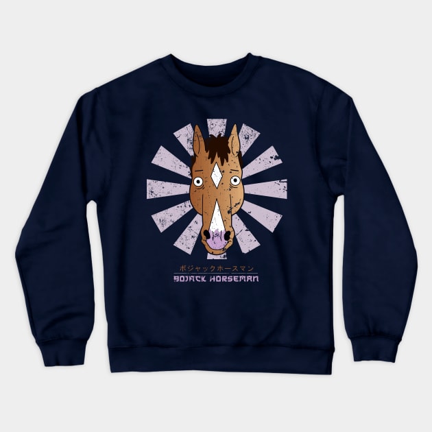 BoJack Horseman Retro Japanese Crewneck Sweatshirt by Nova5